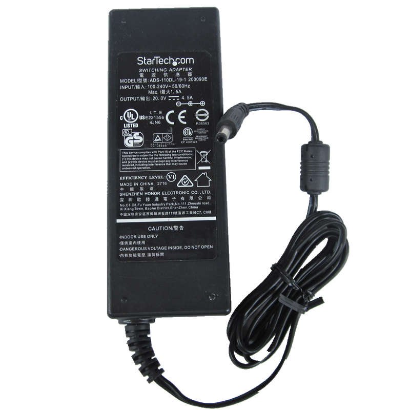 *Brand NEW* AC100-240V 50/60Hz StarTechcom 20V 4.5A ADS-110DL-19-1 5.5*2.5 AC DC ADAPTER POWER SUPPLY